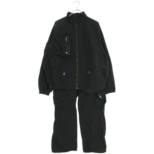 ナイキ ×オフホワイト OFF-WHITE  22AW  AS M NRG CL TRACKSUIT DN1705-010 ロゴ刺繍カーゴトラックセットアップスーツ メンズ XXL