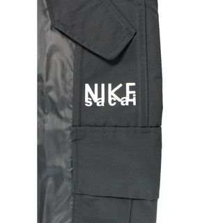 ナイキ ×サカイ Sacai  AS U NRG Pant  DQ9061-010 ロゴプリントナイロンカーゴロングパンツ メンズ XS