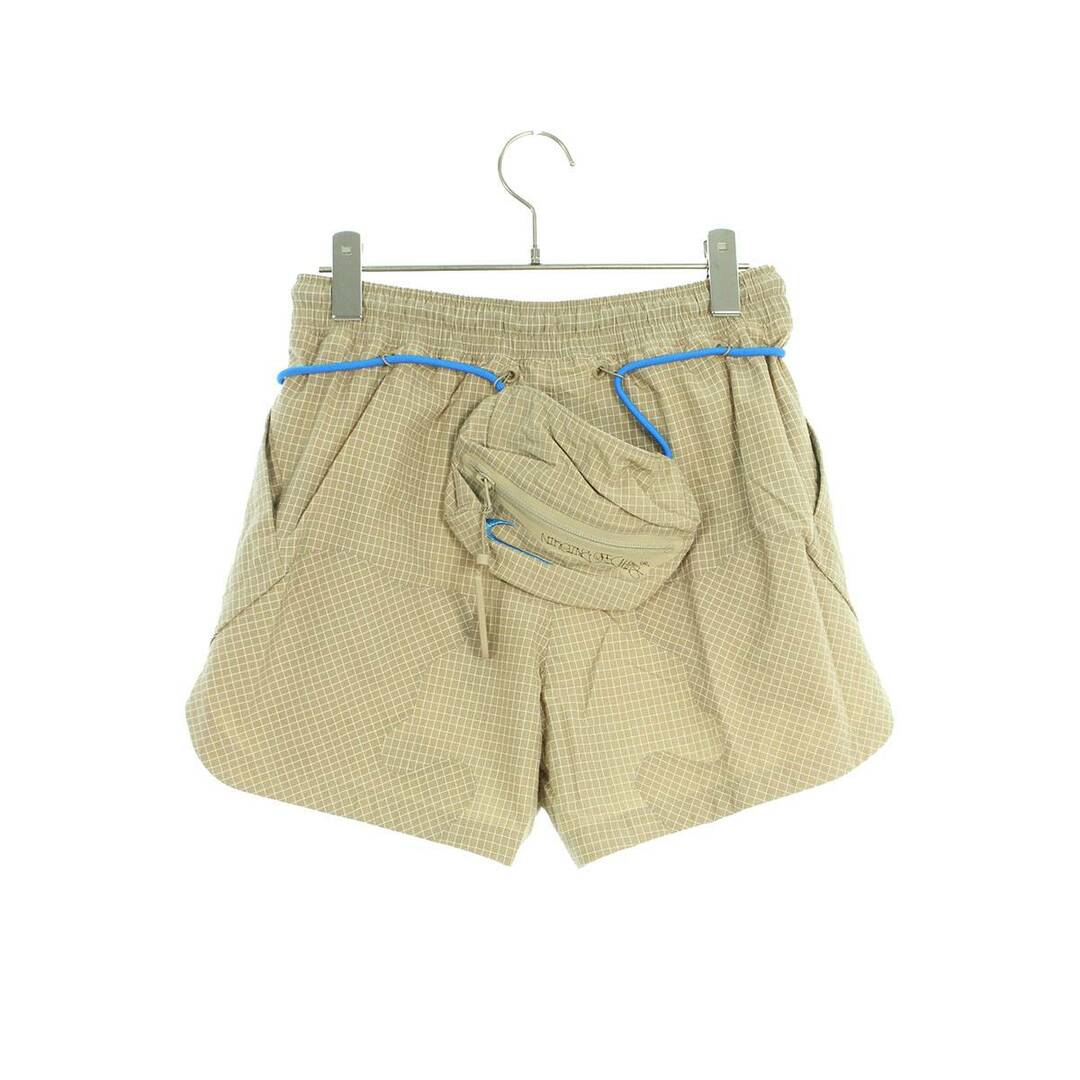 ナイキ ×オフホワイト OFF-WHITE AS M NRG OFF-WHITE WOVEN SHORT DN1703-247 ポーチ装飾ウー