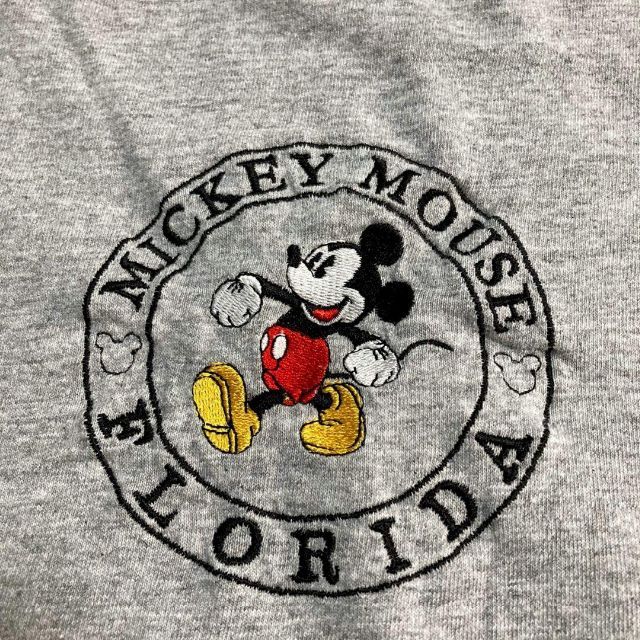 JXH Disney ビンテージ  グレー ディズニー　ミッキー　刺繍 Tシャツ メンズのトップス(Tシャツ/カットソー(半袖/袖なし))の商品写真