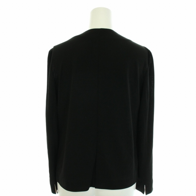 LEONARD - レオナール ファッション ノーカラージャケット アウター カンカン素材 36 黒の通販 by ベクトル ラクマ店