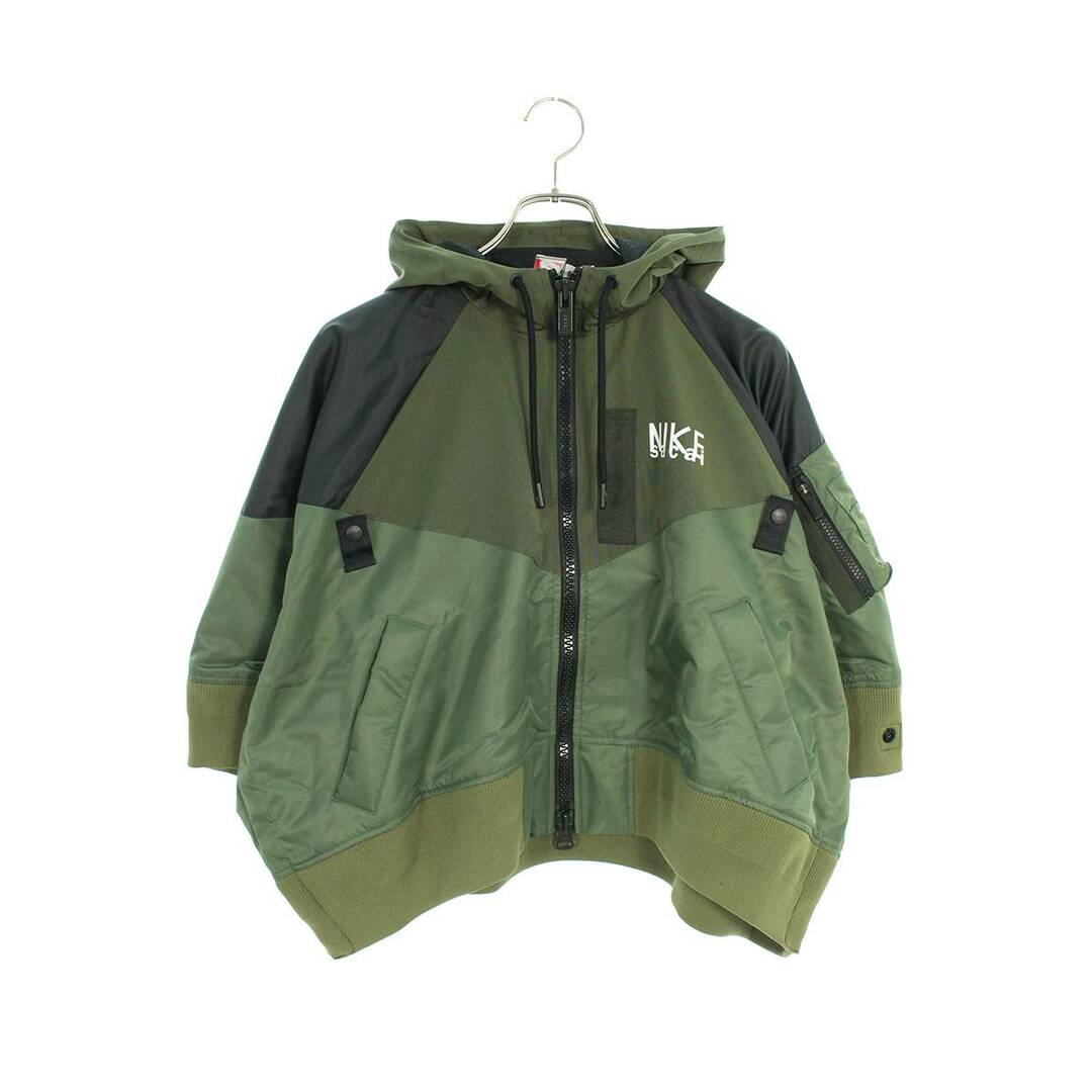 ブルゾンナイキ ×サカイ Sacai  Full zip HD jacket DQ9049-325 ロゴプリントナイロンブルゾン レディース L