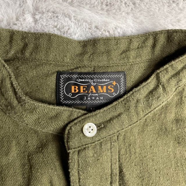 BEAMS PLUS(ビームスプラス)のBEAMS+ ビームスプラス　ポロシャツ　グリーン　M メンズのトップス(Tシャツ/カットソー(七分/長袖))の商品写真