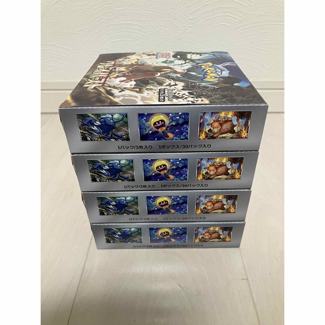 ポケモンカードゲーム クレイバースト 4BOX シュリンクなし ペリペリ