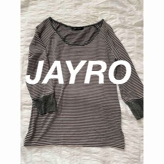 ジャイロ(JAYRO)のJAYRO【即納】ジャイロ 薄手 カットソー ７分袖 ボーダー Tシャツ 重ね着(カットソー(長袖/七分))