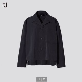 ユニクロ(UNIQLO)の【完売商品】UNIQLO +J オーバーサイズシャツジャケット　ブラック　L(その他)