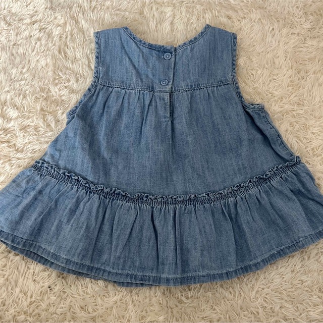 babyGAP(ベビーギャップ)のベビーギャップ デニムワンピース チュニック キッズ/ベビー/マタニティのキッズ服女の子用(90cm~)(ワンピース)の商品写真