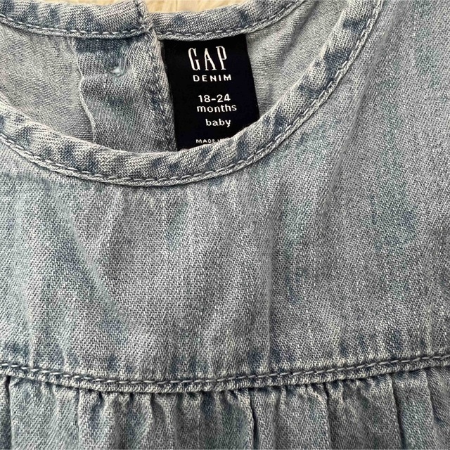 babyGAP(ベビーギャップ)のベビーギャップ デニムワンピース チュニック キッズ/ベビー/マタニティのキッズ服女の子用(90cm~)(ワンピース)の商品写真