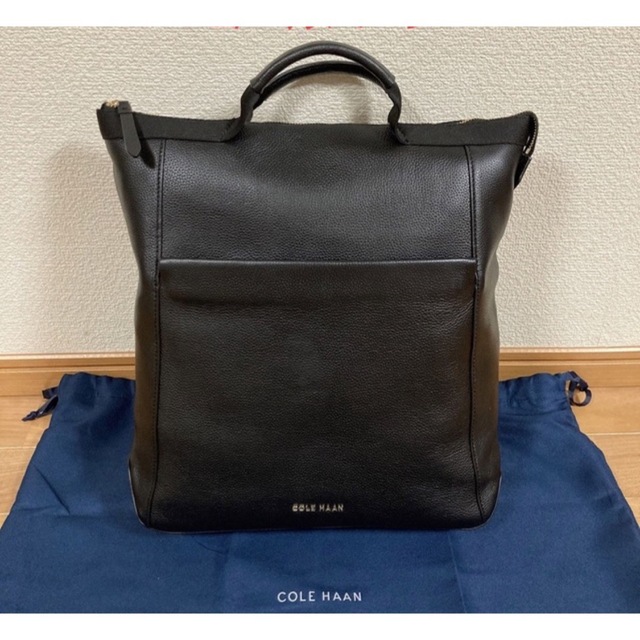 Cole Haan - コールハーン、黒革、2way、リュック、ショルダーバックの