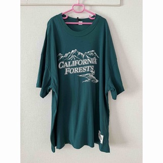 エイチアンドエム(H&M)のTシャツ 緑 L(Tシャツ/カットソー(半袖/袖なし))