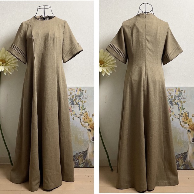 PINTUCK JACQUARD FLARE DRESS louren 値段が激安 10780円引き
