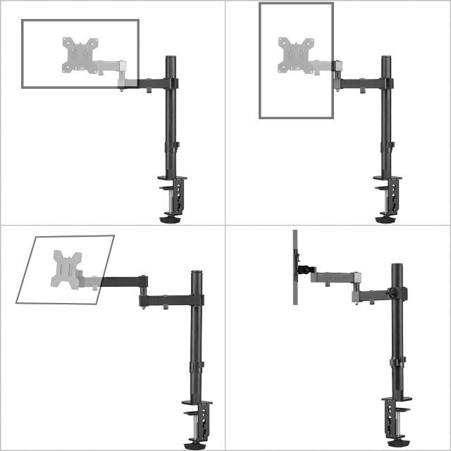 Bracwiser PCモニターアーム クランプ式 4軸 水平多関節 13-32 6
