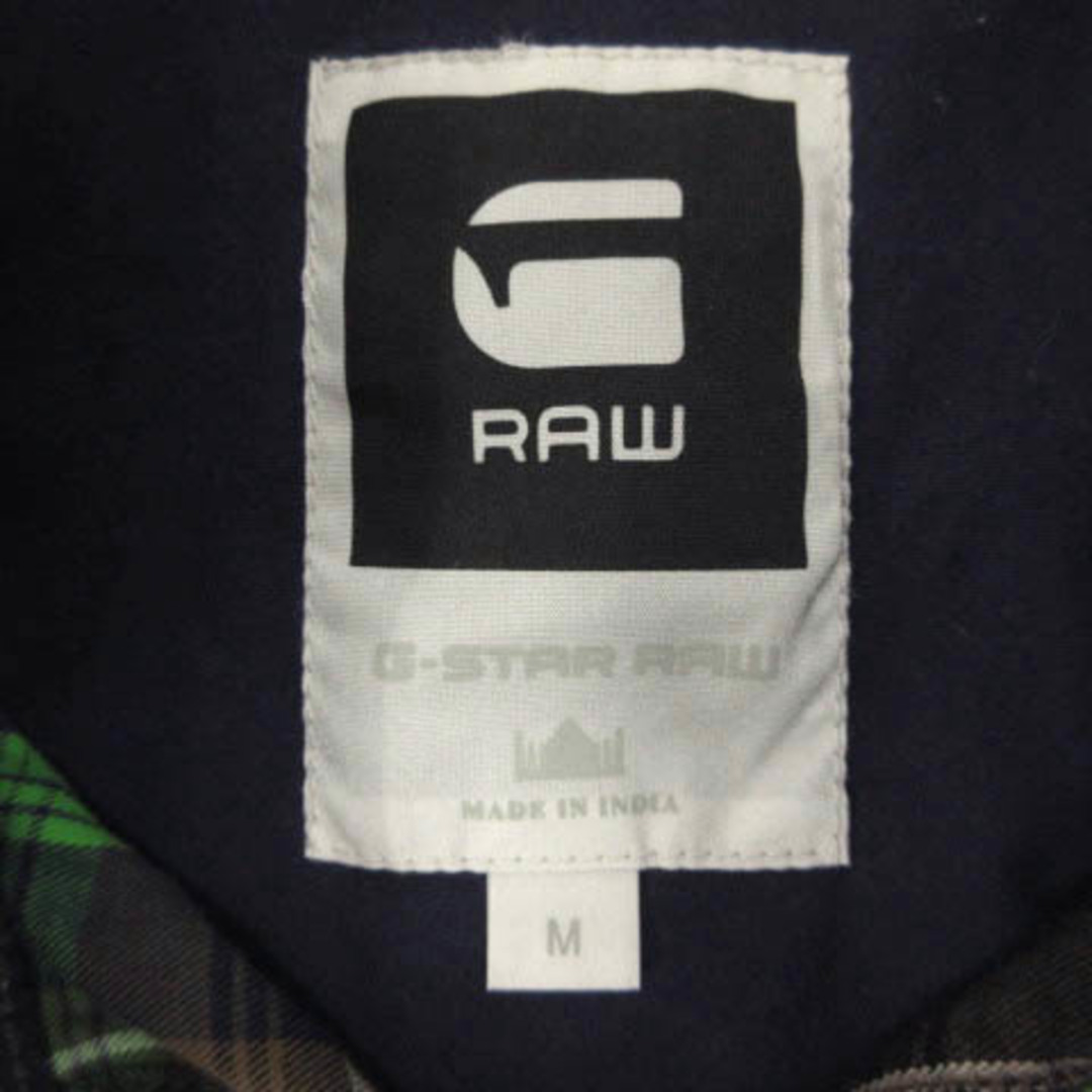 G-STAR RAW(ジースター)のG-Star RAW シャツ 半袖 ロゴ コットン チェック 紺 緑 茶 白 M メンズのトップス(シャツ)の商品写真