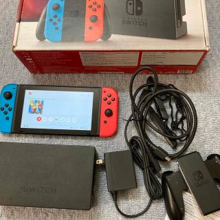 ニンテンドースイッチ(Nintendo Switch)のNintendo Switch JOY-CON(L) (R)本体セット中古動作品(携帯用ゲーム機本体)