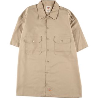 ディッキーズ(Dickies)の古着 ディッキーズ Dickies 半袖 ワークシャツ メンズXL /eaa333475(シャツ)