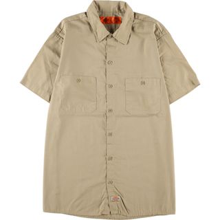 ディッキーズ(Dickies)の古着 ディッキーズ Dickies 半袖 ワークシャツ メンズL /eaa333477(シャツ)