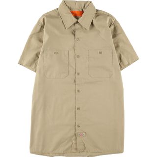 ディッキーズ(Dickies)の古着 ディッキーズ Dickies 半袖 ワークシャツ メンズL /eaa333478(シャツ)