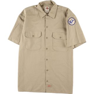 ディッキーズ(Dickies)の古着 ディッキーズ Dickies 半袖 ワークシャツ メンズL /eaa333480(シャツ)