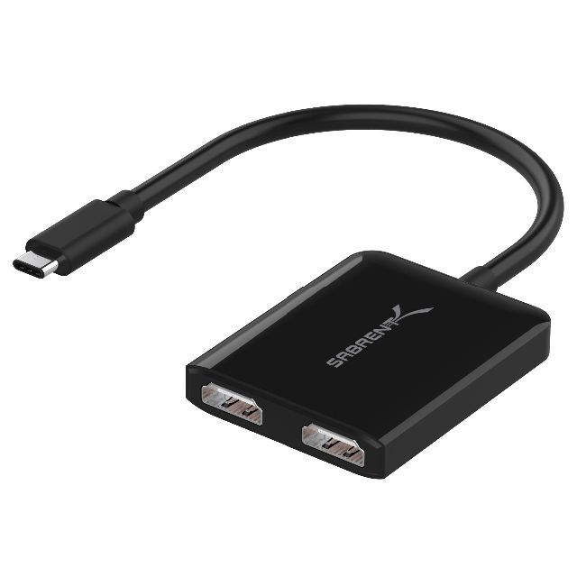 SABRENT USB 3.2 Gen1 Type C デュアルHDMIアダプタ