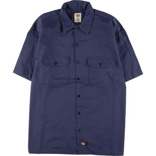 ディッキーズ(Dickies)の古着 ディッキーズ Dickies 半袖 ワークシャツ メンズXXL /eaa333486(シャツ)