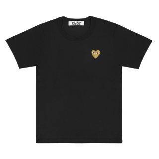 コムデギャルソン(COMME des GARCONS)の【新品】プレイコムデギャルソン Tシャツ 半袖 XXL ブラック ゴールドハート(Tシャツ/カットソー(半袖/袖なし))