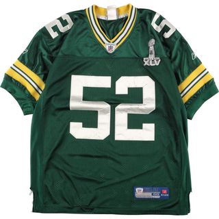 リーボック(Reebok)の古着 リーボック Reebok NFL GREENBAY PACKERS グリーンベイパッカーズ Vネック ゲームシャツ フットボールシャツ メンズXL /eaa308962(Tシャツ/カットソー(半袖/袖なし))