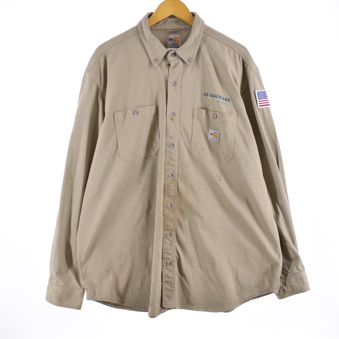 カーハート Carhartt FRシリーズ 長袖 ボタンダウン ワークシャツ メンズXXL /eaa333097