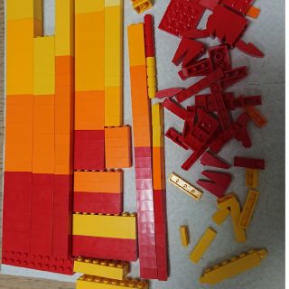 レゴ(Lego)のレゴ Lego パーツ 詰め合わせ 暖色 系(積み木/ブロック)