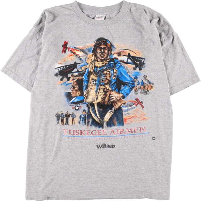 90年代 Murina Tuskegee Airmen タスキーギエアメン プリントTシャツ USA製 メンズXL ヴィンテージ /eaa333962