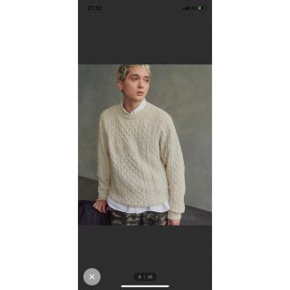 ナイキ(NIKE)の木村拓哉着用 NIKE CABLE KNIT SWEATER ケーブルニット(ニット/セーター)