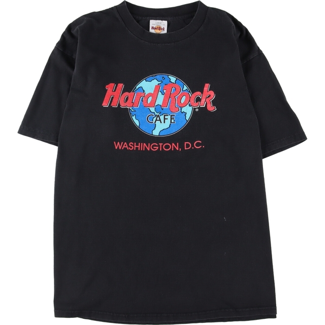 90年代 ハードロックカフェ HARD ROCK CAFE WASHINGTON,D.C. アドバタイジングTシャツ USA製 メンズL ヴィンテージ /eaa333949