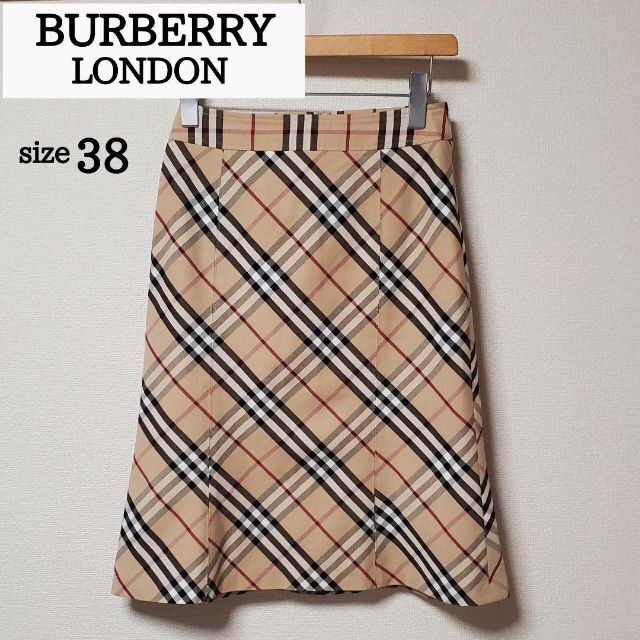 超大特価 BURBERRY LONDON プリーツ スカート 38 チェック柄 ピンク