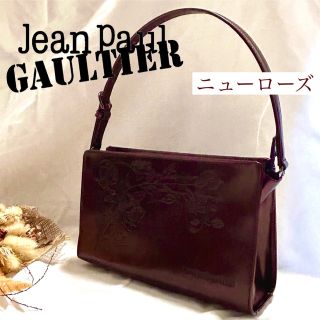 ジャンポールゴルチエ(Jean-Paul GAULTIER)のジャンポールゴルチエ  ニューローズ バッグ  型押し ボルドー ハンドバッグ(ハンドバッグ)