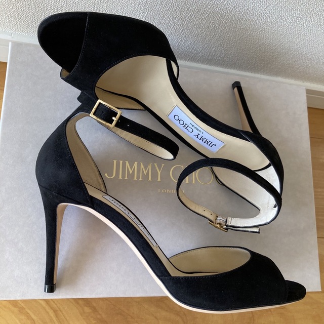 JIMMY CHOO - 新品 未使用 ジミーチュウ サンダル 黒 JIMMYCHOOの通販