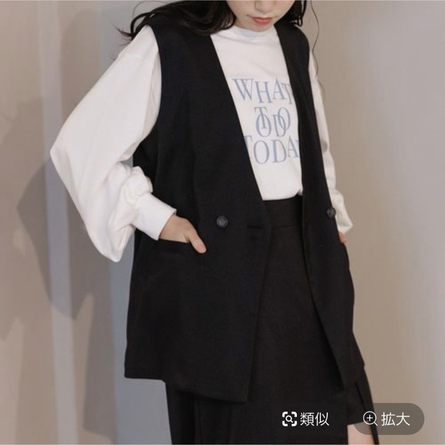 GLOBAL WORK(グローバルワーク)の大人見えジレ　150-160cm キッズ/ベビー/マタニティのキッズ服女の子用(90cm~)(ジャケット/上着)の商品写真