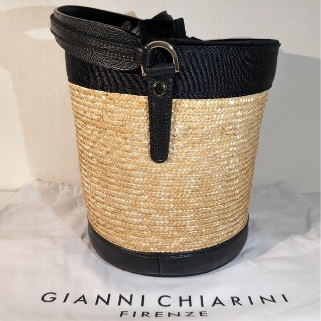 人気メーカー・ブランド Gianni Chiarini カゴバッグ NERO