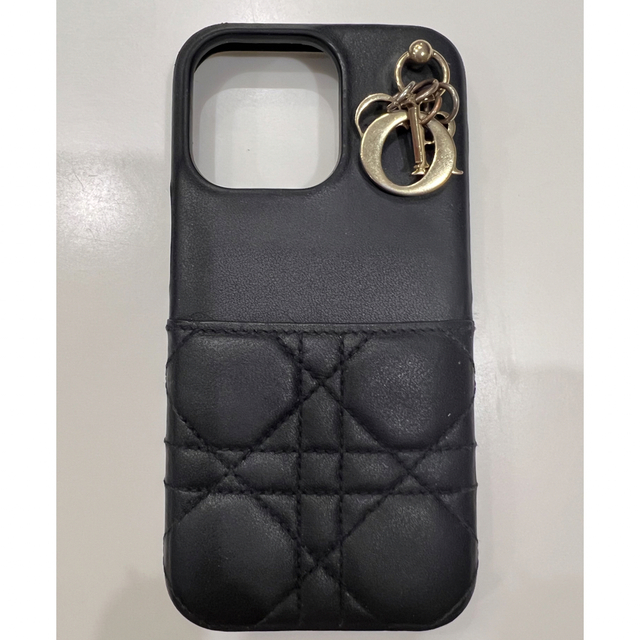 LADY DIOR IPHONE 13 PROケース カナージュ ラムスキンBK-