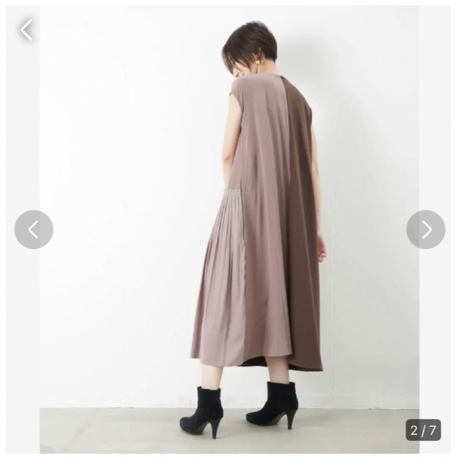 大人気☆ traumerei トロイメライ ドッキング 切替プリーツワンピース