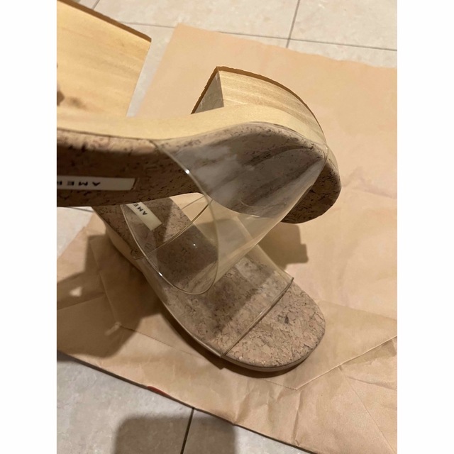 Ameri VINTAGE - AMERI♡MEDI CLEAR GETA WOOD SANDALの通販 by ... MEDI CLEAR GETA WOOD SANDAL (サンダル)