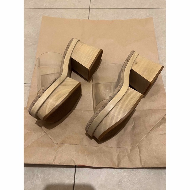 Ameri VINTAGE - AMERI♡MEDI CLEAR GETA WOOD SANDALの通販 by 