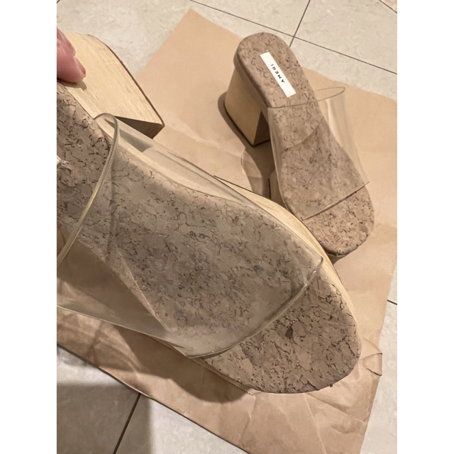 Ameri VINTAGE - AMERI♡MEDI CLEAR GETA WOOD SANDALの通販 by ... MEDI CLEAR GETA WOOD SANDAL (サンダル)