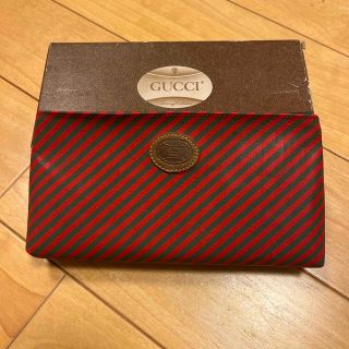 グッチ(Gucci)のオールドグッチ　GUCCI リゲイトライン　ポーチ(ポーチ)