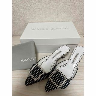 マノロブラニク(MANOLO BLAHNIK)のマノロブラニク　メイセール　ドット　36.5 (ミュール)