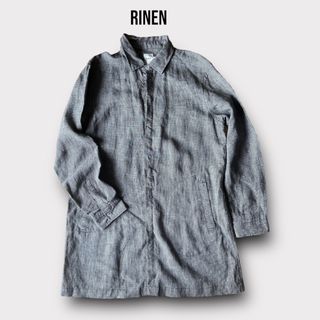 RINEN - RINEN リネンコート 千鳥格子柄 アウター