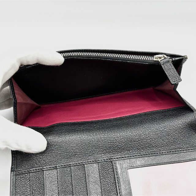 新品同様 BVLGARI レザー 長財布 ドッピオトンド ダブルリング