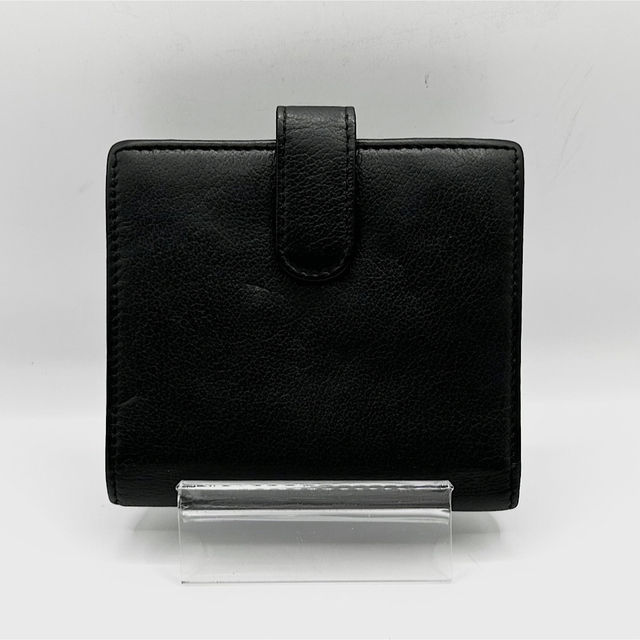 美品 CHANEL 二つ折り財布 バタフライ カメリア ラムスキン W