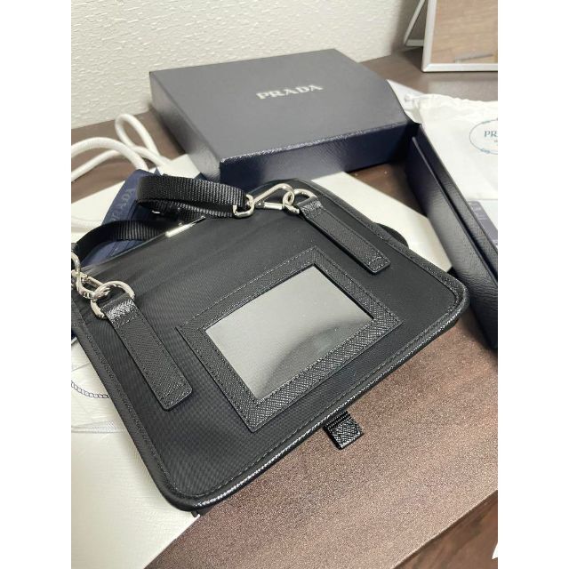 プラダ Re-Nylon xサフィアーノレザー スマートフォンケース | www
