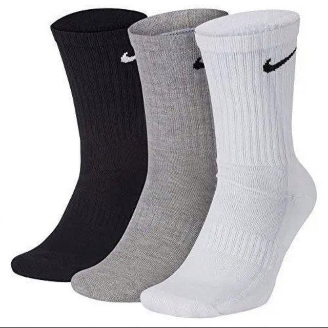 NIKE(ナイキ)の新品未使用 NIKE クルーソックス 3足セット 25~27cm ナイキ靴下 メンズのレッグウェア(ソックス)の商品写真