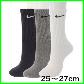 ナイキ(NIKE)の新品未使用 NIKE クルーソックス 3足セット 25~27cm ナイキ靴下(ソックス)