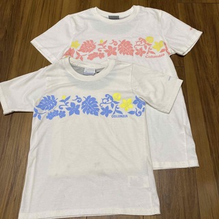 コロンビア(Columbia)の親子ペアセット　コロンビア半袖Tシャツ　ハイビスカス　ママレディースS 子130(Tシャツ/カットソー)